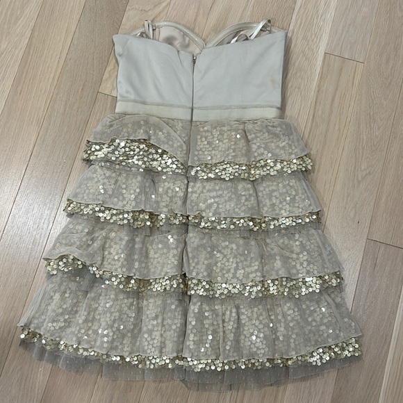 BCBG Mini Drew. Champagne and Gold Sequence. Size 4 - Picture 3 of 8